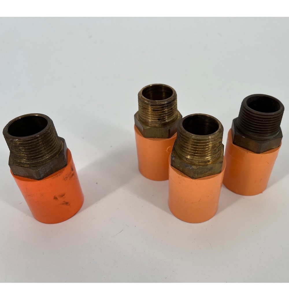Lot of 4 Brass CPVC 1" Male Adapter . 1 spears, 3 BM. for Fire sprinklers